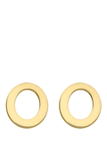 IBB Initial Letter Gold Stud Earrings