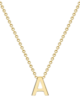 John Lewis IBB 9ct Yellow Gold Mini Initial Pendant Necklace, Gold, 38-43cm- Buy online at McGrocer