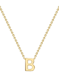 IBB 9ct Yellow Gold Mini Initial Pendant Necklace, Gold, 38-43cm