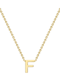 IBB 9ct Yellow Gold Mini Initial Pendant Necklace, Gold, 38-43cm