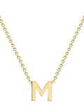 IBB 9ct Yellow Gold Mini Initial Pendant Necklace, Gold, 38-43cm
