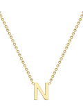IBB 9ct Yellow Gold Mini Initial Pendant Necklace, Gold, 38-43cm