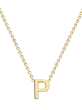 IBB 9ct Yellow Gold Mini Initial Pendant Necklace, Gold, 38-43cm