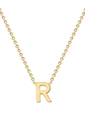 IBB 9ct Yellow Gold Mini Initial Pendant Necklace, Gold, 38-43cm