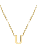 IBB 9ct Yellow Gold Mini Initial Pendant Necklace, Gold, 38-43cm