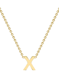 IBB 9ct Yellow Gold Mini Initial Pendant Necklace, Gold, 38-43cm