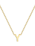 IBB 9ct Yellow Gold Mini Initial Pendant Necklace, Gold, 38-43cm