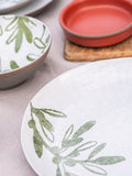 PurerHome Eden Project olive stoneware side plate 22cm - British product