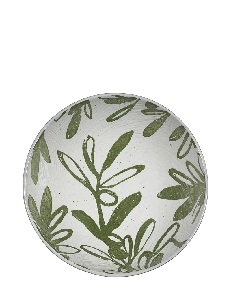 PurerHome Eden Project olive stoneware cereal bowl 16cm, imported from the UK