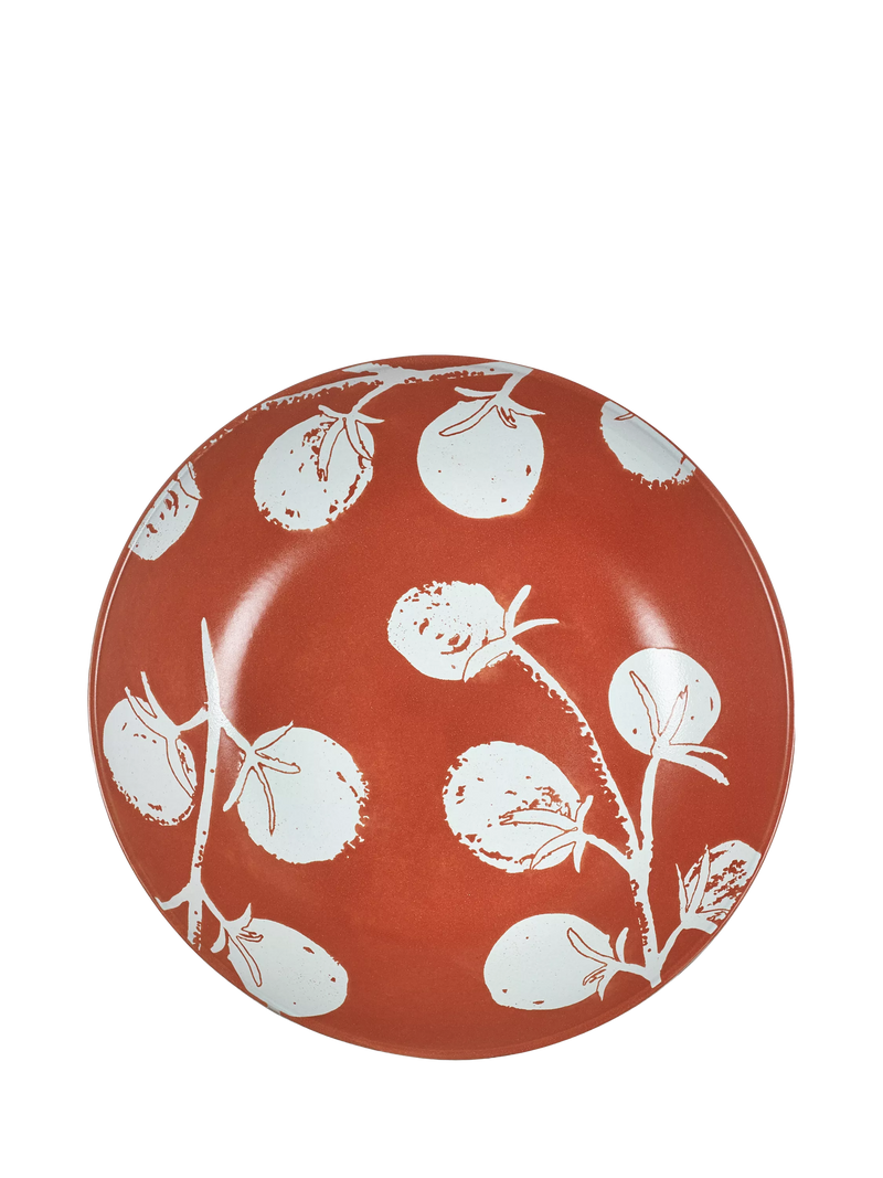 PurerHome stoneware pasta bowl 22cm red - British product