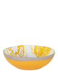 Eden Project stoneware serve bowl yellow 24cm, imported from the UK