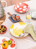 Eden Project stoneware serve bowl yellow 24cm, imported from the UK