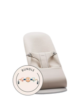John Lewis BabyBjörn Bliss 3D Jersey Baby Bouncer & Googly Eyes Toy, Light Beige- Buy online at McGrocer