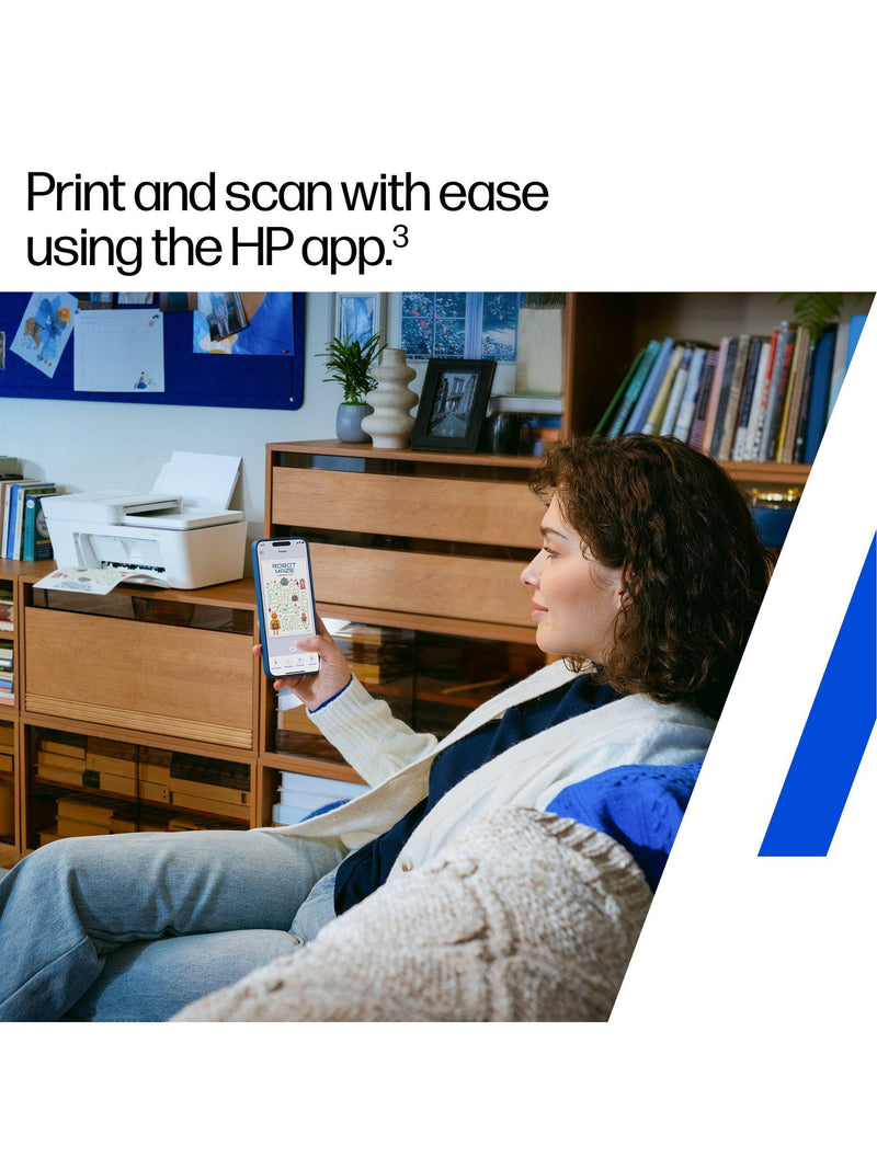 HP Deskjet 4322 all-in-one wireless printer in white (British brand)