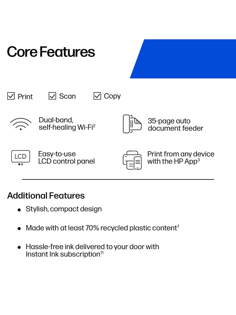 HP Deskjet 4322 all-in-one wireless printer in white (British brand)