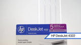 HP Deskjet 4322 all-in-one wireless printer in white (British brand)