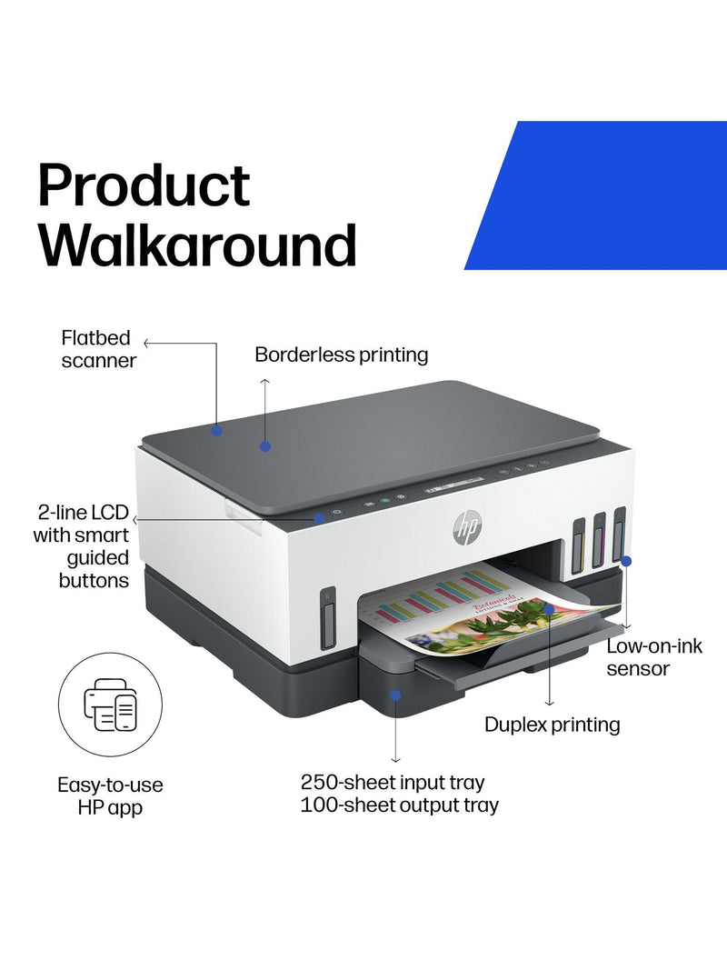 HP Smart Tank 7008 all-in-one printer basalt (British brand)