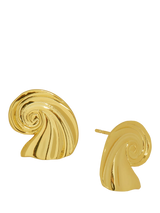 John Lewis Ottoman Hands Waterproof Wave Stud Earrings Gold 2.5cm- Buy online at McGrocer