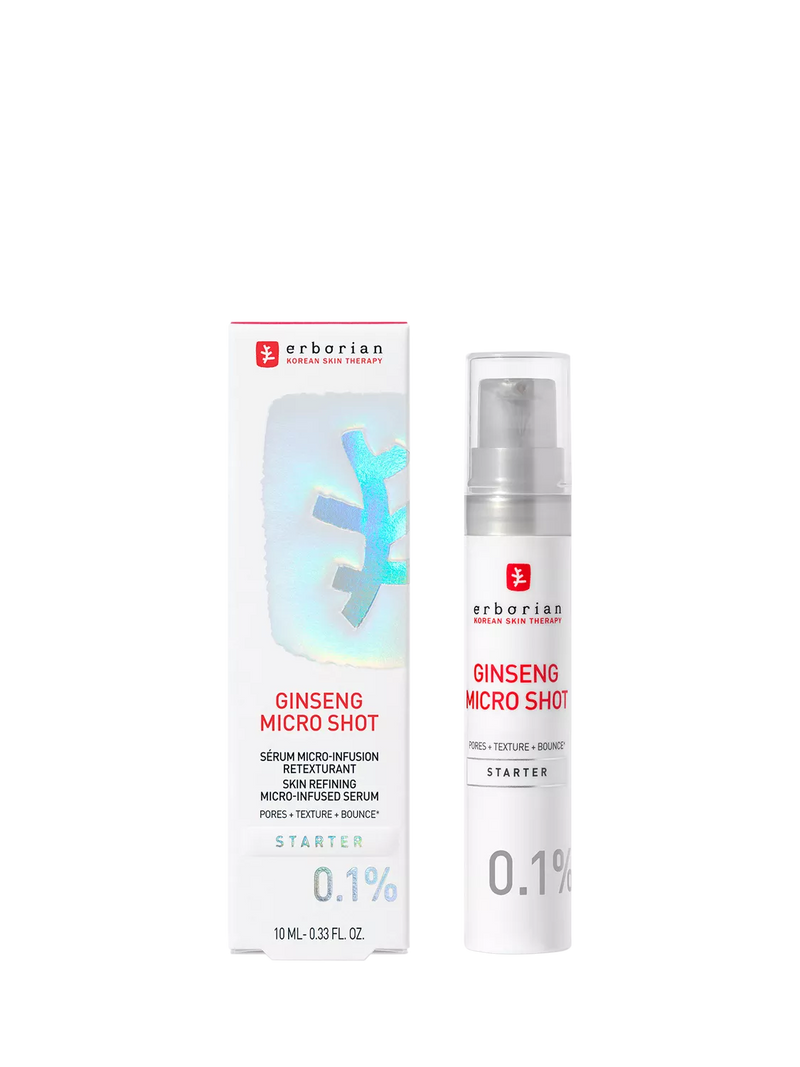 Erborian Ginseng Micro Shot Starter 0.1% Serum 10ml, imported from the UK