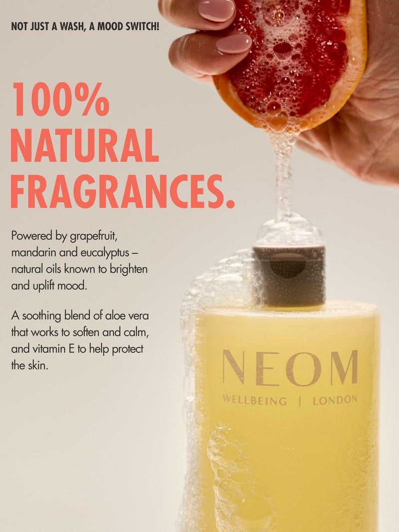 NEOM Squeeze The Day body wash 500ml, imported from the UK