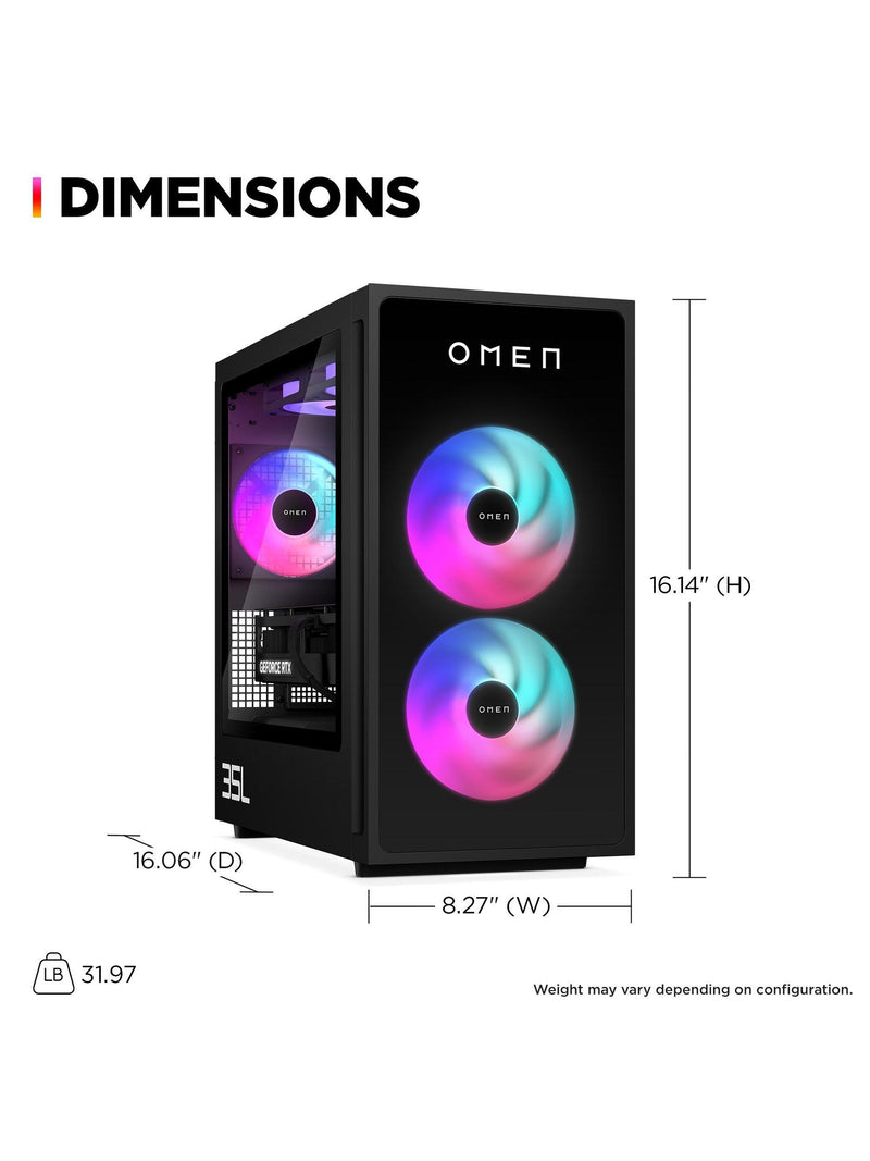 HP OMEN 35L gaming desktop with RTX 5060 Ti, imported from the UK