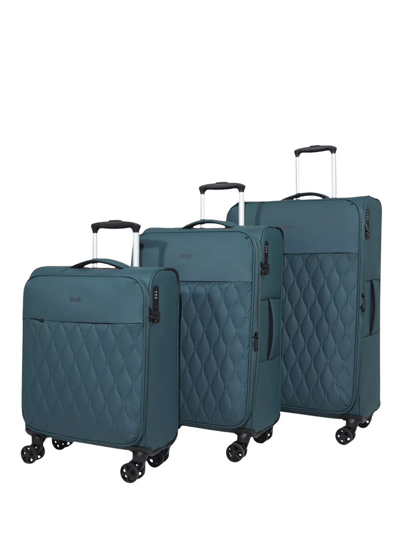 Rock Ember 3-Piece 8-Wheel Suitcase Set
