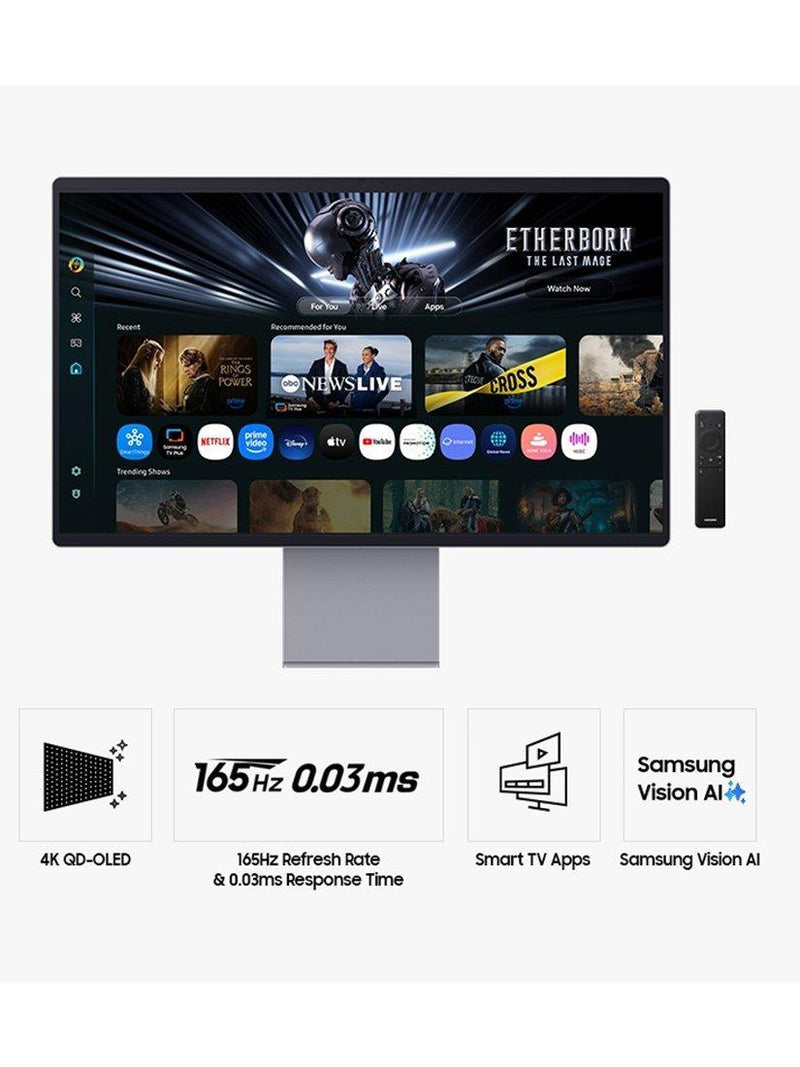 Samsung smart OLED monitor 4K 32-inch, imported from the UK