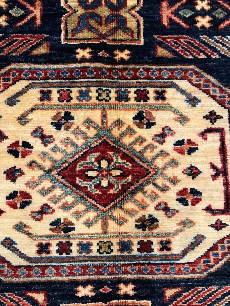 Gooch Oriental Kazak wool rug 180x127cm blue, imported from the UK