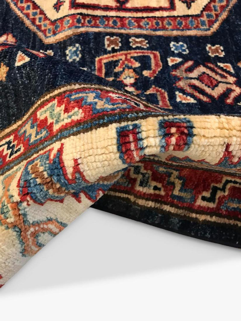 Gooch Oriental Kazak wool rug 180x127cm blue, imported from the UK