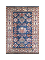 John Lewis Gooch Oriental Supreme Kazak Pure Wool Rug Blue L238 x W171 cm- Buy online at McGrocer