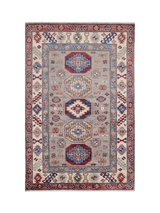 John Lewis Gooch Oriental Supreme Kazak Pure Wool Rug, Grey, 183 x 119 cm- Buy online at McGrocer