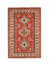 John Lewis Gooch Oriental Supreme Kazak Pure Wool Rug, Red, 157 x 104 cm- Buy online at McGrocer