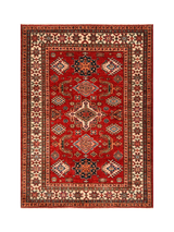 John Lewis Gooch Oriental Supreme Kazak Pure Wool Rug, Red, 169 x 121 cm- Buy online at McGrocer