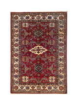 John Lewis Gooch Oriental Supreme Kazak Pure Wool Rug, Red, L179 x W122 cm- Buy online at McGrocer