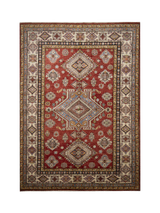 John Lewis Gooch Oriental Supreme Kazak Pure Wool Rug, Red, Hand-Knotted Rug, L244 x W175 cm- Buy online at McGrocer