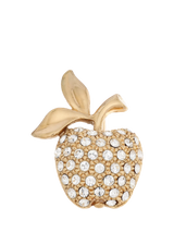John Lewis Eclectica Pre-loved Re-Found Apple Crystal Brooch Pin, Gold- Buy online at McGrocer