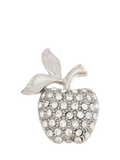 Eclectica apple crystal brooch pin silver second hand (British brand)