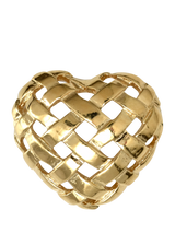 John Lewis Eclectica Pre-loved Vintage Woven Heart Brooch, Gold- Buy online at McGrocer