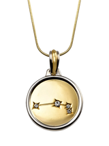 John Lewis Eclectica Pre-Loved Crystal Aries Pendant Necklace, Gold Plated, 44cm + 8cm Extension- Buy online at McGrocer
