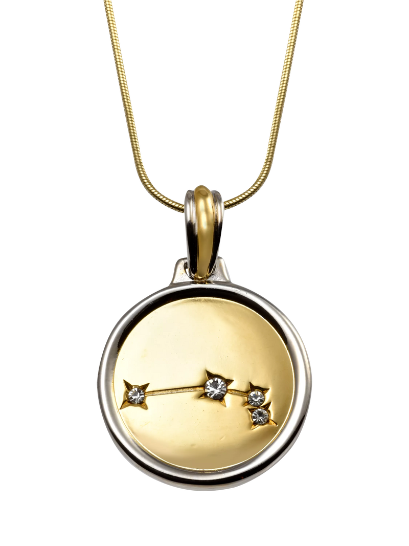 Eclectica Aries crystal pendant necklace 44cm chain, imported from the UK