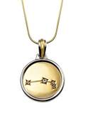Eclectica Aries crystal pendant necklace 44cm chain, imported from the UK