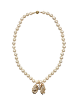 John Lewis Eclectica Pre-loved Detachable Crystal Bow Pendant Necklace Gold- Buy online at McGrocer