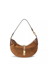 John Lewis Ralph Lauren Polo ID Leather and Suede Mini Shoulder Bag, Cinnamon/Cuoio- Buy online at McGrocer
