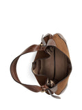 Ralph Lauren suede shoulder bag Polo ID cinnamon cuoio - British product