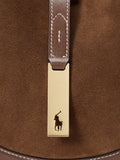 Ralph Lauren suede shoulder bag Polo ID cinnamon cuoio - British product