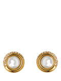 Eclectica clip-on pearl earrings 2x2cm, UK version
