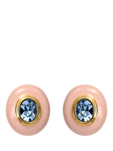John Lewis Eclectica Pre-loved Re-Found Enamel Crystal Earrings, Pink/Blue- Buy online at McGrocer