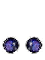 John Lewis Eclectica Pre-loved Re-Found Lapis Lazuli Cabouchon Clip On Earrings, Blue/Silver- Buy online at McGrocer