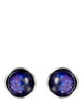 Eclectica lapis lazuli cabouchon clip-on earrings 1.8cm, imported from the UK