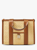Aspinal of London small tote bag neutral raffia, imported from the UK